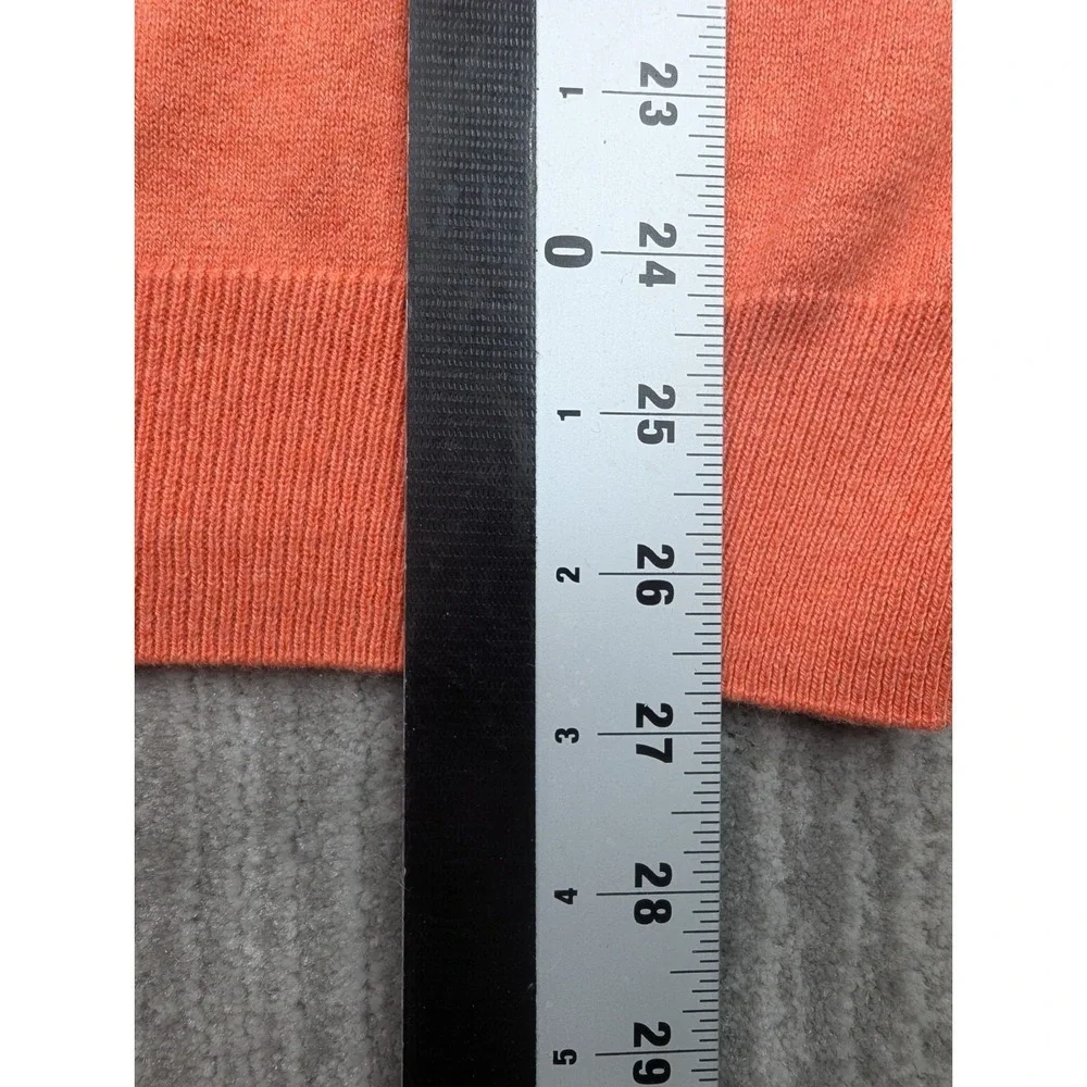 J. Crew Factory Men L Orange Cotton Cashmere Crew Neck Sweater 17659 NWT